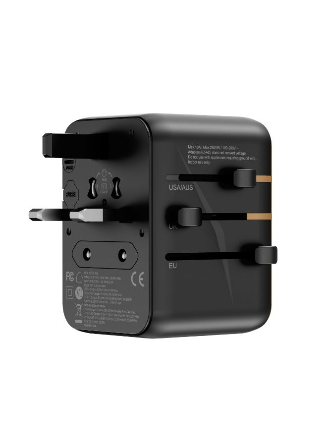 MYX TravelX 35W Gold Edition International Travel Adapter | 5 Port + AC | Universal Plug (EU, UK, USA, AU, Asia) - Image 5